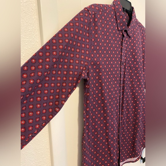 NWT Marc by Marc Jacobs Faded Wine Multi Long Sleeve Flannel Button Down |Size S - Picture 3 of 9